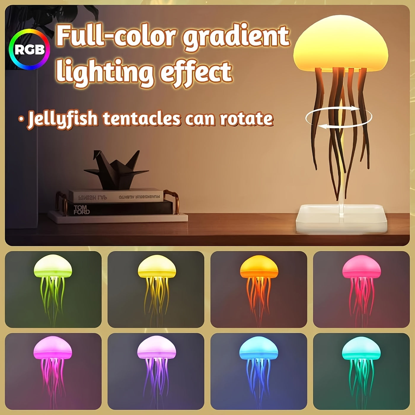 2-in-1 Voice-Activated Jellyfish Night Light