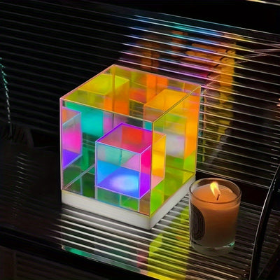 Infinite Cube Lamp - Modern Geometric LED Desk Light