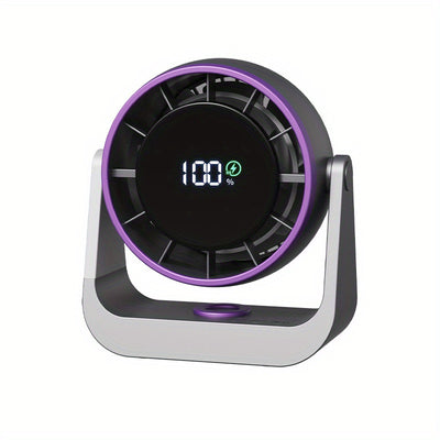 Desktop Turbo Fan - 100-Speed Adjustable, USB Rechargeable