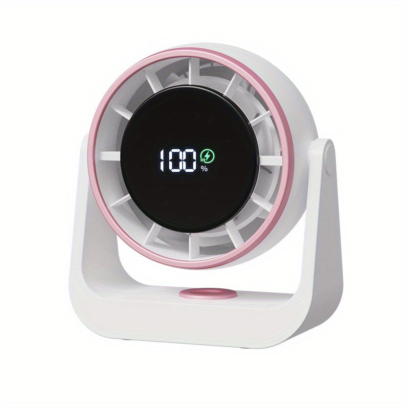 Desktop Turbo Fan - 100-Speed Adjustable, USB Rechargeable
