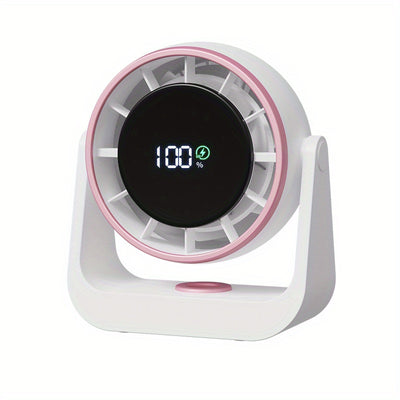 Desktop Turbo Fan - 100-Speed Adjustable, USB Rechargeable