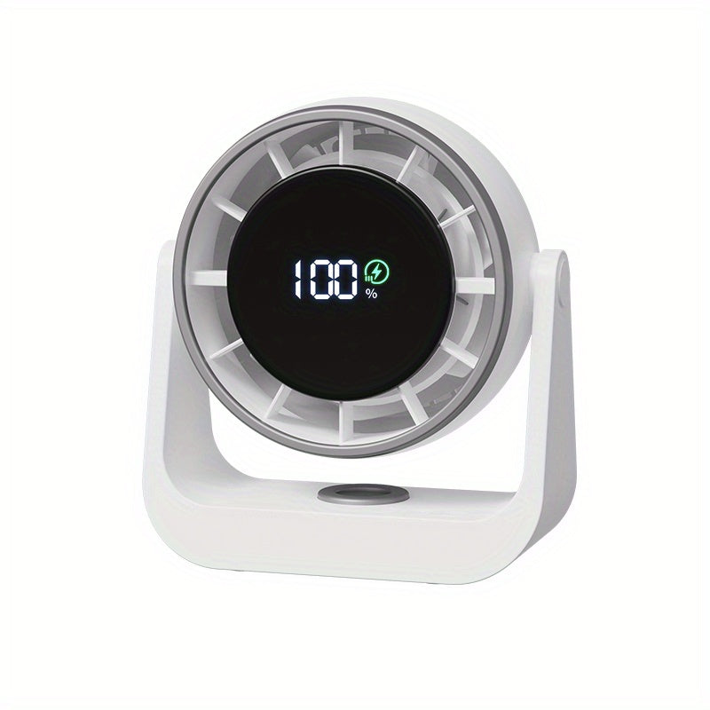 Desktop Turbo Fan - 100-Speed Adjustable, USB Rechargeable