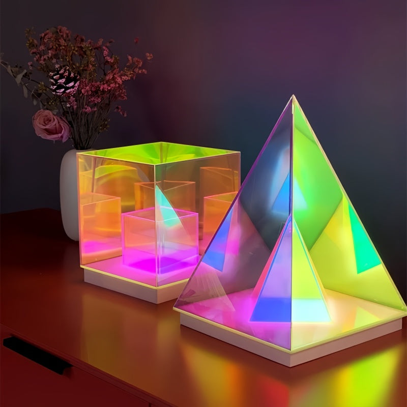 Infinite Cube Lamp - Modern Geometric LED Desk Light