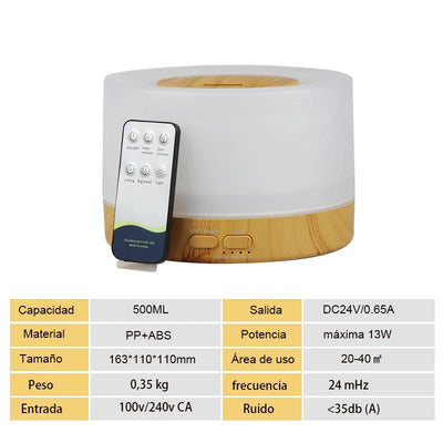 700ML Wood Grain Electric Diffuser
