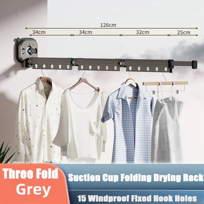Retractable Wall-Mounted Clothes Hanger - Space Saving Drying Rack