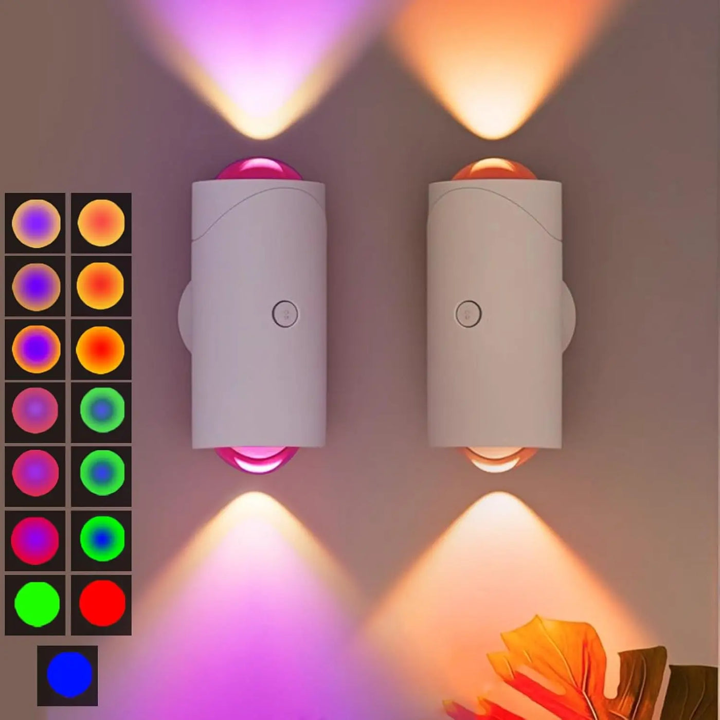 RGB LED Night Lights with Motion Sensor - 2PCS