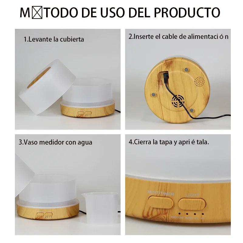 700ML Wood Grain Electric Diffuser