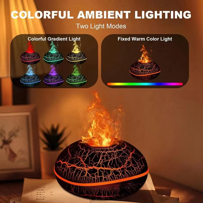 Flame Effect Aromatherapy Air Humidifier