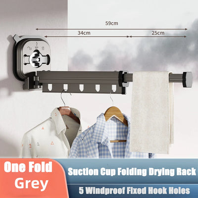 Retractable Wall-Mounted Clothes Hanger - Space Saving Drying Rack