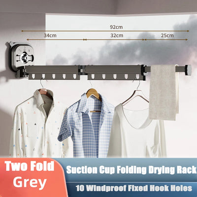 Retractable Wall-Mounted Clothes Hanger - Space Saving Drying Rack