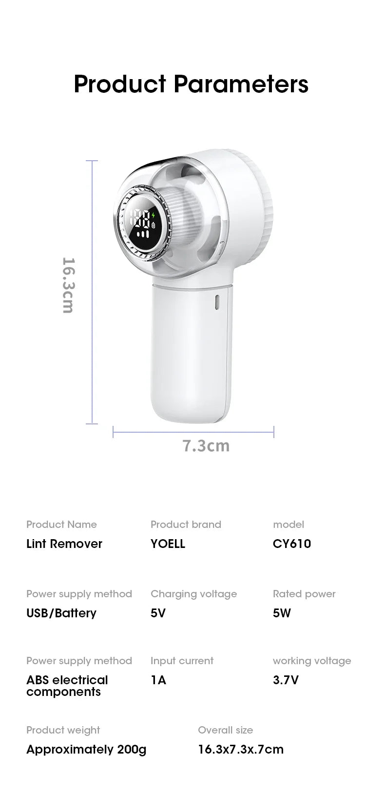 Electric Lint Remover with Suction