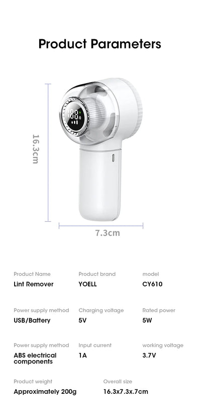 Electric Lint Remover with Suction