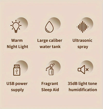 Flame Effect Aromatherapy Air Humidifier