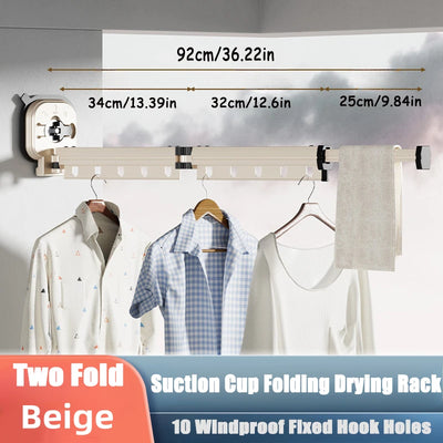 Retractable Wall-Mounted Clothes Hanger - Space Saving Drying Rack