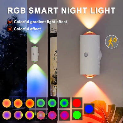 RGB LED Night Lights with Motion Sensor - 1/2PCS