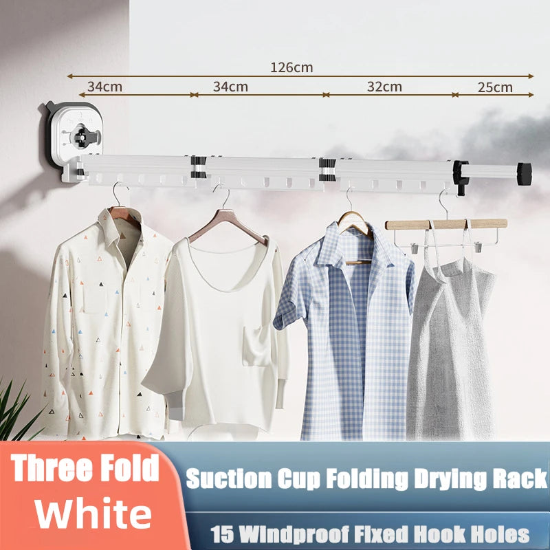 Retractable Wall-Mounted Clothes Hanger - Space Saving Drying Rack