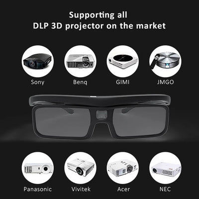 2025 New DLP Link Active Shutter 3D Glasses