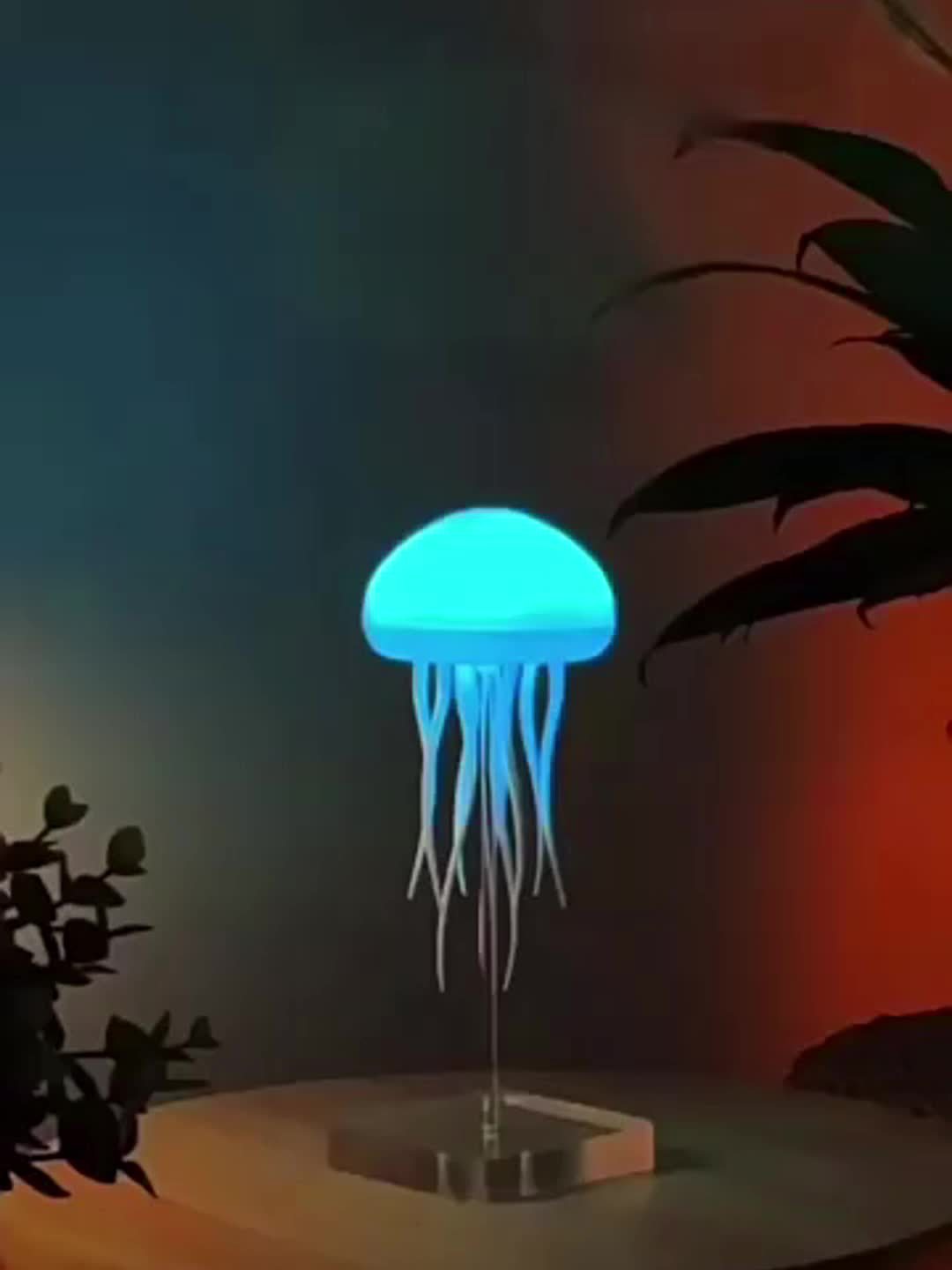 2-in-1 Voice-Activated Jellyfish Night Light